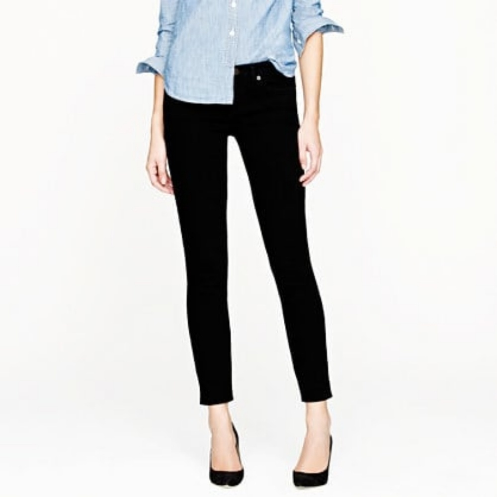 Jcrew black toothpick jeans size 26, midrise